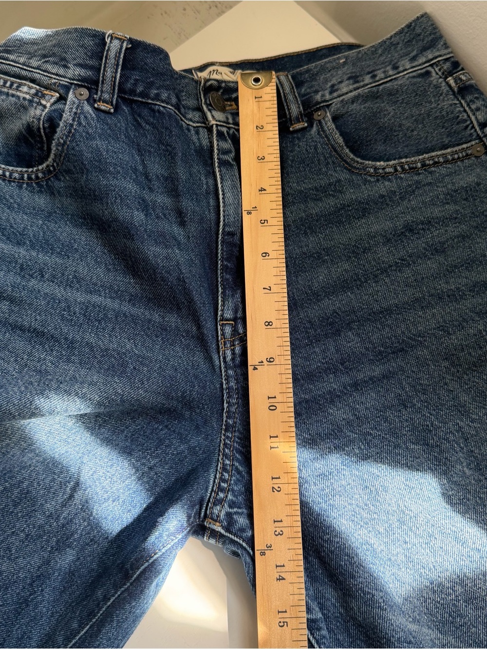 Madewell Superwide Leg Jeans Blue a wide Leg High Rise Blue Denim Size 28 - Picture 8 of 10